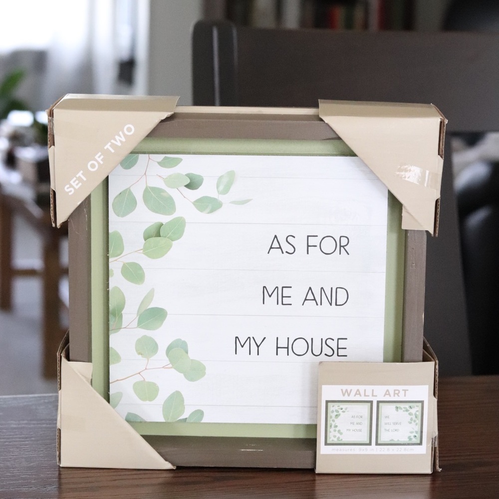 As for me and my house plaque